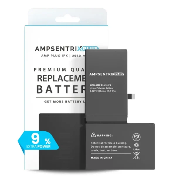 Bateria para iPhone X (EXTRA POWER)(AMPSENTRIX PLUS)