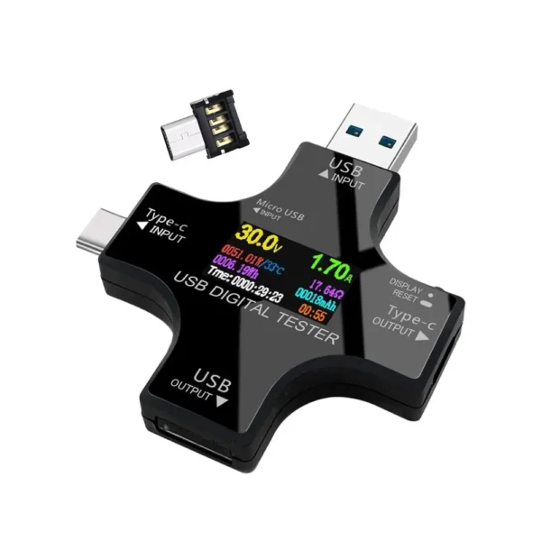 USB TESTER - USB A - USB C (INPUT - OUTPUT)